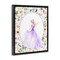 Stupell Industries Purple Princess with Pearl Border Floating Frame, design by Christine Simpson Art